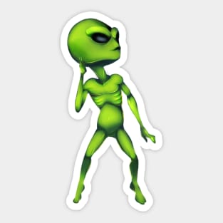 Marcianito 100% real no fake bailando cumbia Sticker